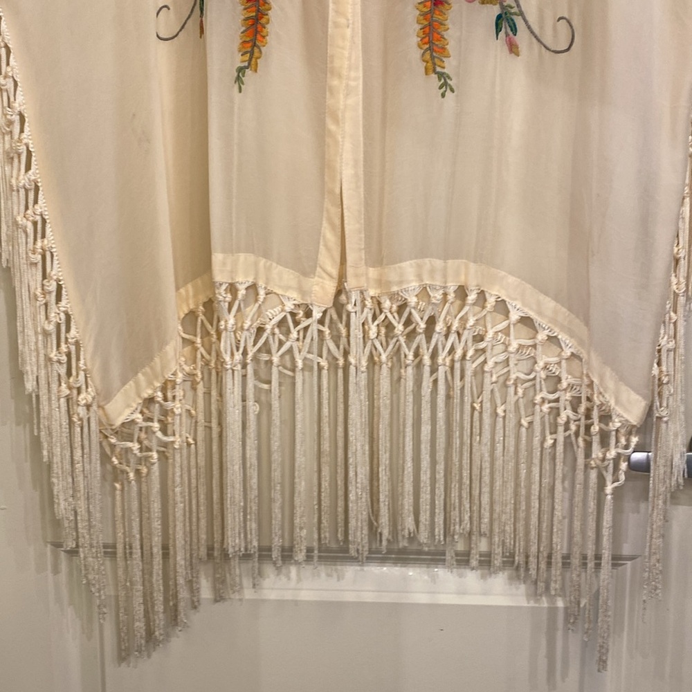 Johnny Was Kimono w/ fringe.Rare Vintage XS New w/Tags. Perfect condition. - Picture 9 of 15